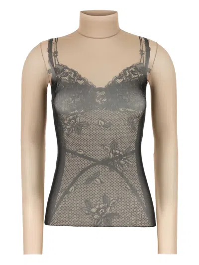 Balenciaga Trompe Oeil Lingerie Top Women In Gray