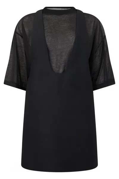 Balenciaga Black Wool And Silk Mini Dress