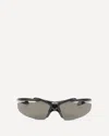 Balenciaga Turbo D-frame Wraparound Sunglasses In Gray
