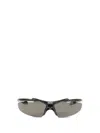 Balenciaga Turbo D-frame Wraparound Sunglasses In Brown