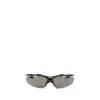 Balenciaga Turbo D-frame Wraparound Sunglasses In Gray