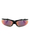 Balenciaga Turbo D-frame Sunglasses Iridescent Lenses In Black