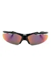 Balenciaga Turbo D-frame Sunglasses Iridescent Lenses In Black
