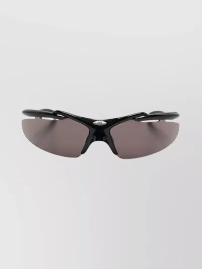 Balenciaga Turbo D-frame Wraparound Sunglasses In Brown