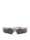 Balenciaga Rectangle Acetate Sunglasses With Curved Arms In Brown