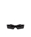 Balenciaga Turbo Rectangle Sunglasses In Black In Black