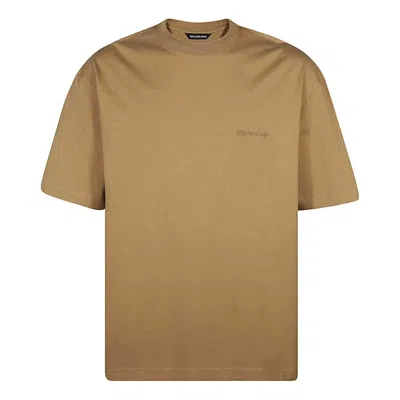 Balenciaga Turn Slit T-shirt 'beige' In Brown