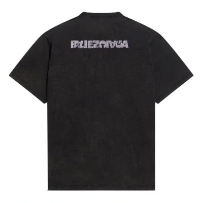 Balenciaga Turn Slit T-shirt 'washed Black'