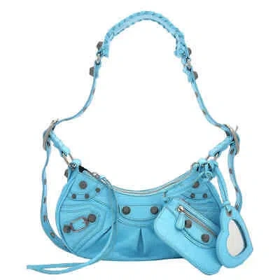 Pre-owned Balenciaga Turquoise Xs Le Cagole Shoulder Bag 67130923eby4809