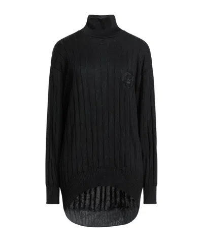 Balenciaga Turtleneck Knit Sweater In Black