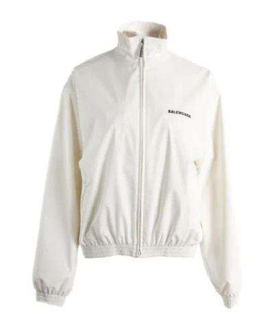 Balenciaga Turtleneck Sports Jacket In White