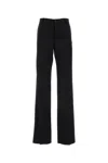Balenciaga Wide-leg Wool Trousers With Belt Loops And Pleats In Black