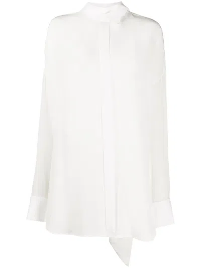 Balenciaga Tuxedo Scarf Shirt In White