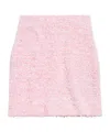 Balenciaga Pink Cotton Blend Tweed Mini Skirt In Pink