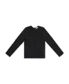 Balenciaga Tweed Button-back Blouse In Black
