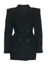 Balenciaga Women's Tweed Button Up Jacket