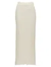 Balenciaga Off White High Waist Long Tweed Skirt