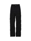 Balenciaga Metallic Tweed Baggy Wide-leg Pants In Black