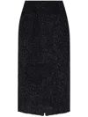 Balenciaga Cotton Tweed Knitted Midi Skirt