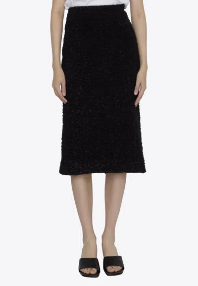 BALENCIAGA TWEED MIDI SKIRT