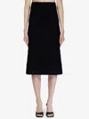 Balenciaga Tweed Midi Skirt In Black