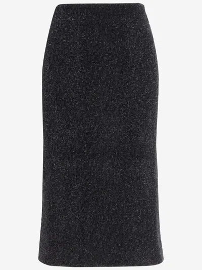 BALENCIAGA TWEED MIDI SKIRT