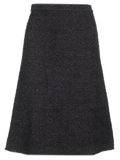 Balenciaga Tweed Midi Skirt In Default Title