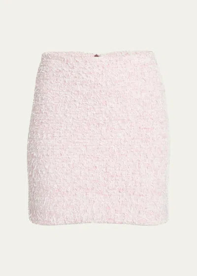 Balenciaga Tweed Mini Skirt In Pink