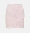 Balenciaga Pink Cotton Blend Tweed Mini Skirt In Pink