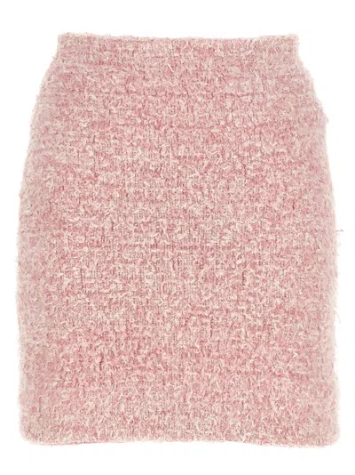 Balenciaga Pink Cotton Blend Tweed Mini Skirt