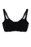 Balenciaga Bustier Tweed Cropped Top In Black