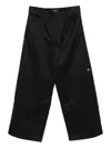 Balenciaga Panelled Cotton Trousers In Black