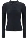 Balenciaga Satin Blouse With Opening In Schwarz