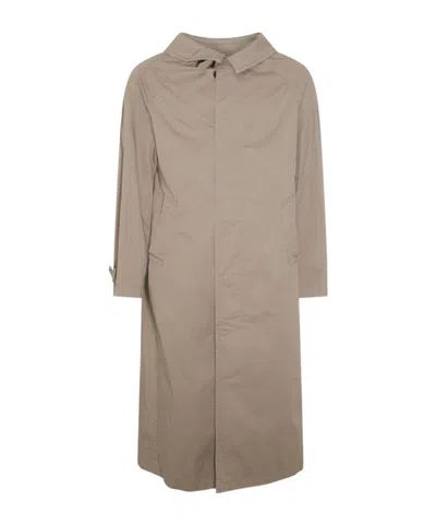 Balenciaga Cotton Trench Coat In Beige