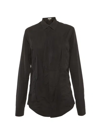 Pre-owned Balenciaga Twisted Button-up Shirt In Black