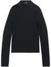 Balenciaga Gerippter Pullover In Black