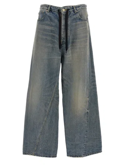 Balenciaga Twisted Leg Jeans In Blue