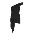 Balenciaga Twisted One-shoulder Mini Dress In Black