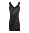 Balenciaga Twisted Mini Slip Dress In Black