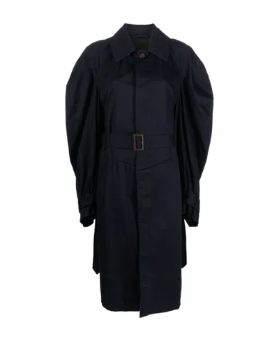BALENCIAGA BALENCIAGA TWISTED PUFF-SLEEVED TRENCH COAT