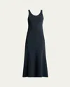 Balenciaga Women Slate Stretch Cotton Dress