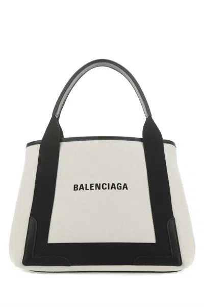 Balenciaga Woman Two-tone Canvas Handbag In Multicolor