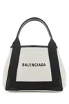 Balenciaga Two-tone Canvas Small Cobas Navy Handbag