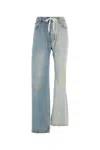 Balenciaga Fifty-fifty Light Blue Jeans With Asymmetric Legs In Denim Women