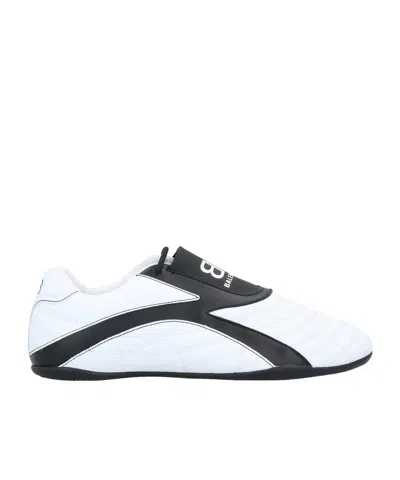 Balenciaga Two-tone Low-top Casual Shoes In White