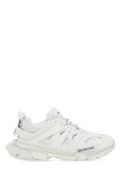 Balenciaga Two-tone Mesh And Nylon Track Sneakers In White