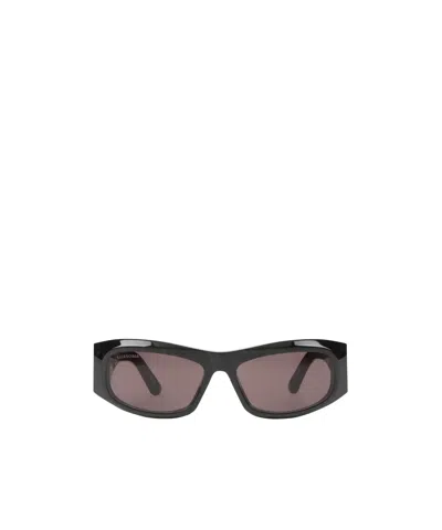 Balenciaga Two-tone Square Sunglasses In Charcoal
