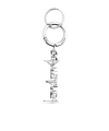 Balenciaga Typo Metal Keychain In White