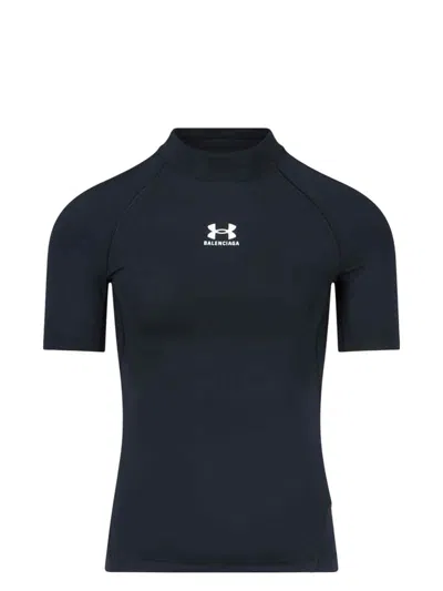 BALENCIAGA UA MOCK NECK SHORT SLEEVE TS TOP