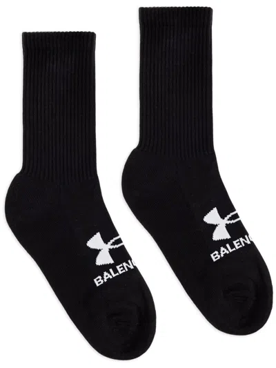 Balenciaga Under Amour Tennis Socks In Black